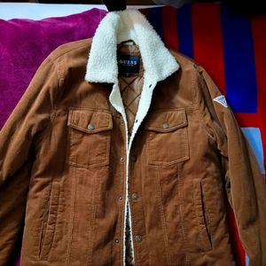 Guess Brown Sherpa-Lined Jacket